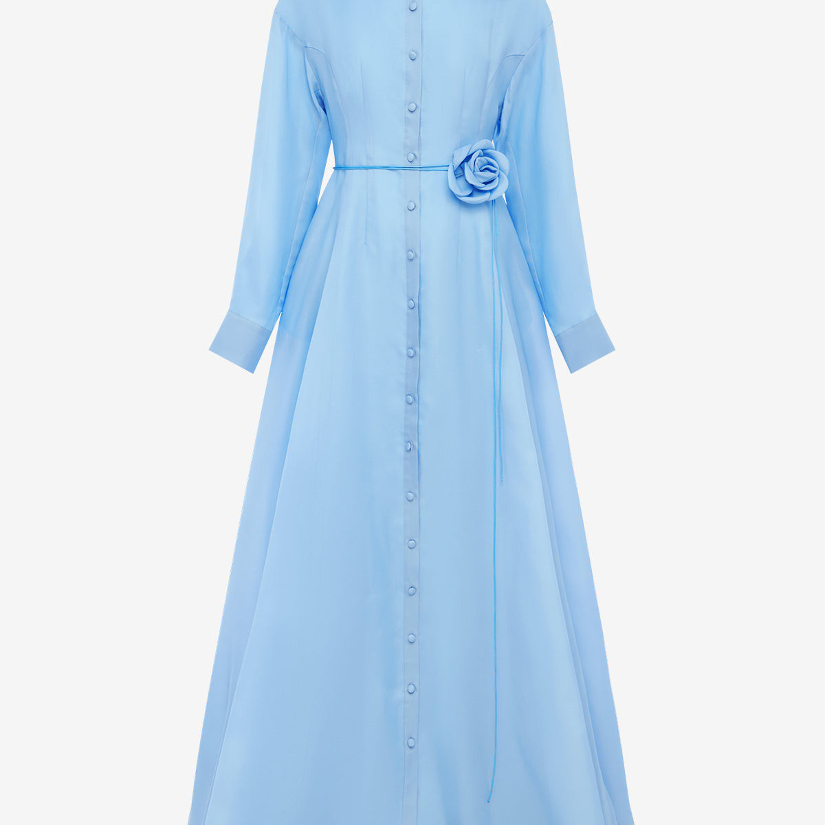 Josephine Silk Gown - Pastel Blue | LEO LIN US