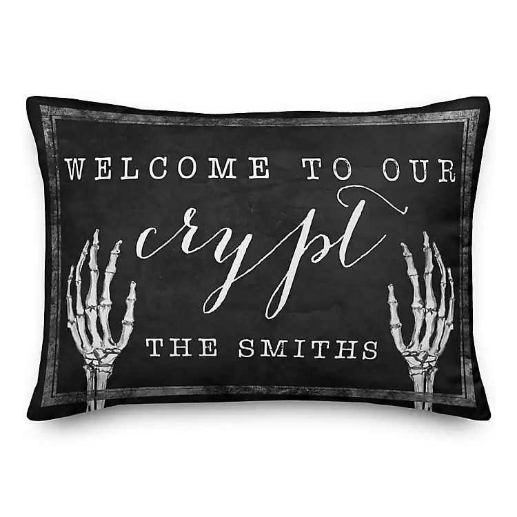 Personalized Welcome To Our Crypt Pillow | Kirkland's Home