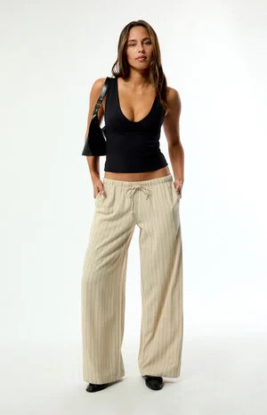 Pacsun Alisa Linen Pull-On Baggy Pants | PacSun