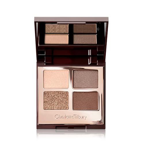 Charlotte Tilbury Luxury Palette Eyeshadow - Shimmer, Metallic & Satin Matte Eyeshadow Quad with a Rich Powder Formula - Includes 4 Complementary Shades - The Golden Goddess | Amazon (US)