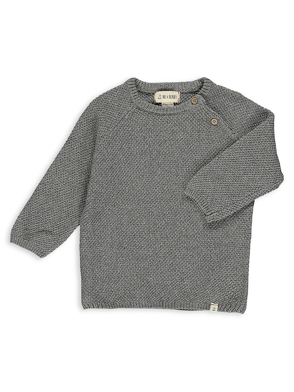 Little Boy's ROAN Raglan Sweater - Heathered Grey - Size 5 | Saks Fifth Avenue