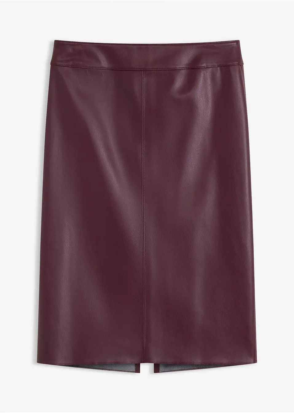 Gonna al ginocchio in similpelle con vestibilità aderente | Bonprix IT