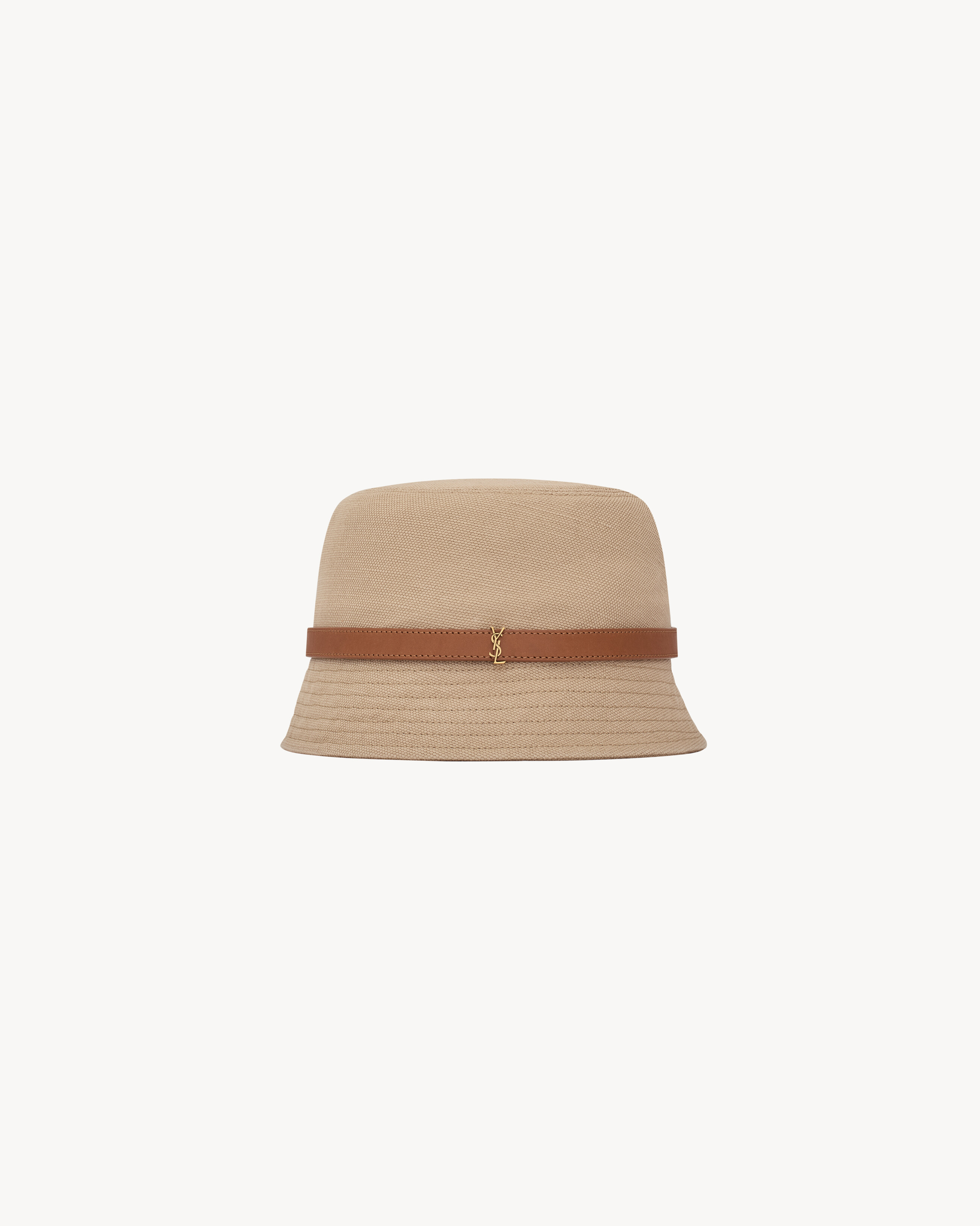 Saint Laurent Cassandre Bucket Hat In Canvas - Beige - Women - 59 | Saint Laurent Inc. (Global)