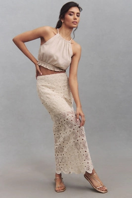 Sunday in Brooklyn Crochet Column Midi Skirt | Anthropologie (UK)