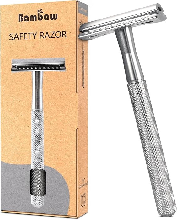 Bambaw Double Edge Safety Razor for Men & Women, Metal Safety Razor for Women, Easy & Safe to Use... | Amazon (UK)