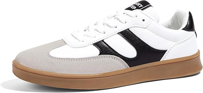 LUCKY STEP Women's Retro Fashion Sneakers Classic Casual Walking Shoes Non Slip Comfort Skate Sho... | Amazon (US)