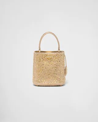 Prada Panier satin bag with crystals | Prada Spa US