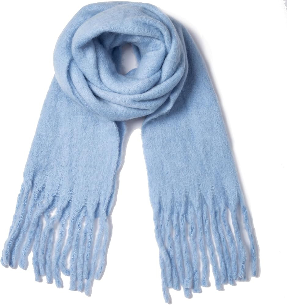 Winter Women Chunky Scarf Warm Blanket Big Thick Large Oversized Wrap Colorful Long Solid Scarves | Amazon (US)