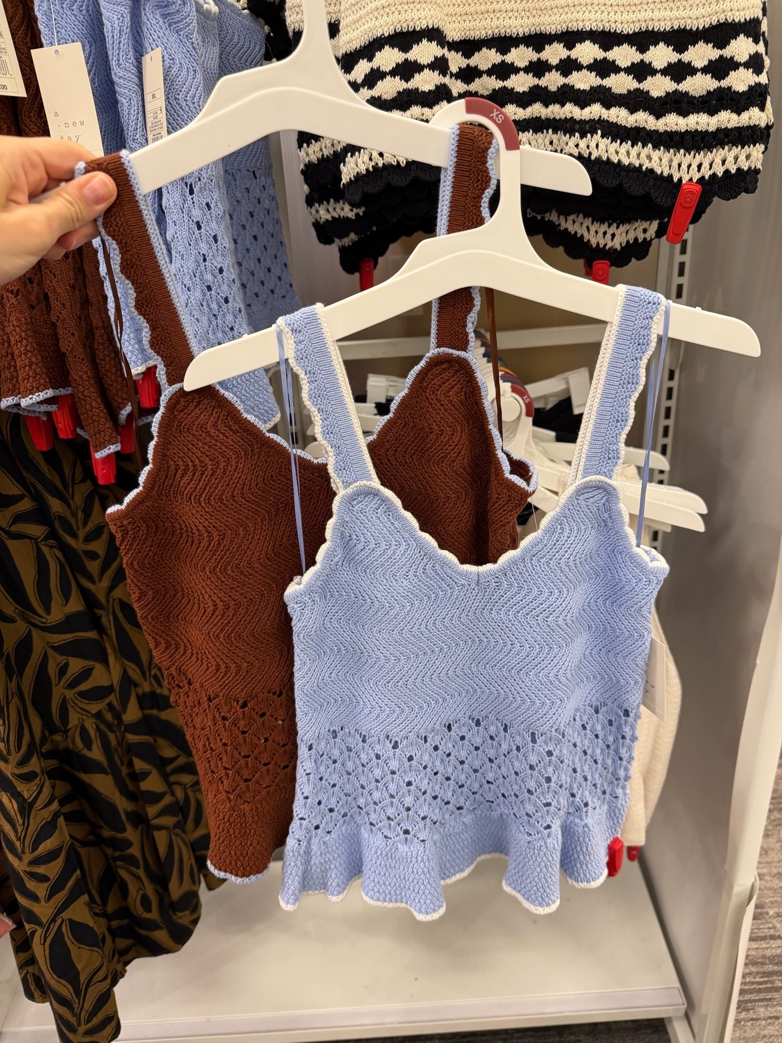 New Target crochet knit tank tops, not part of the sale. #targetstyle
