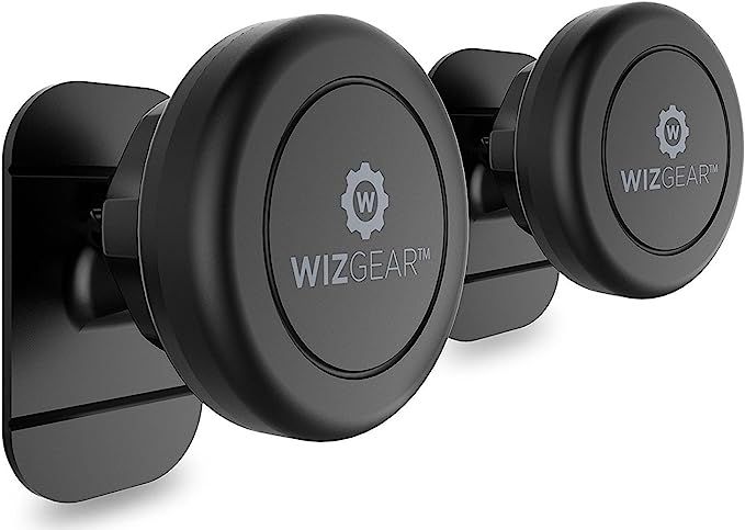 WizGear Magnetic Phone Car Mount, Universal Stick On (2 Pack) Dashboard Magnetic Car Mount Holder... | Amazon (US)