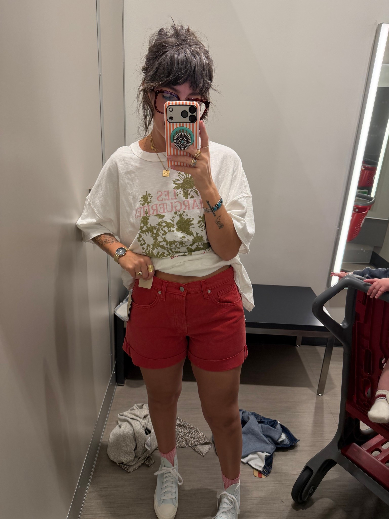 Target shorts! Really comfy and 90s style!😍 

#LTKmomlife #LTKootd