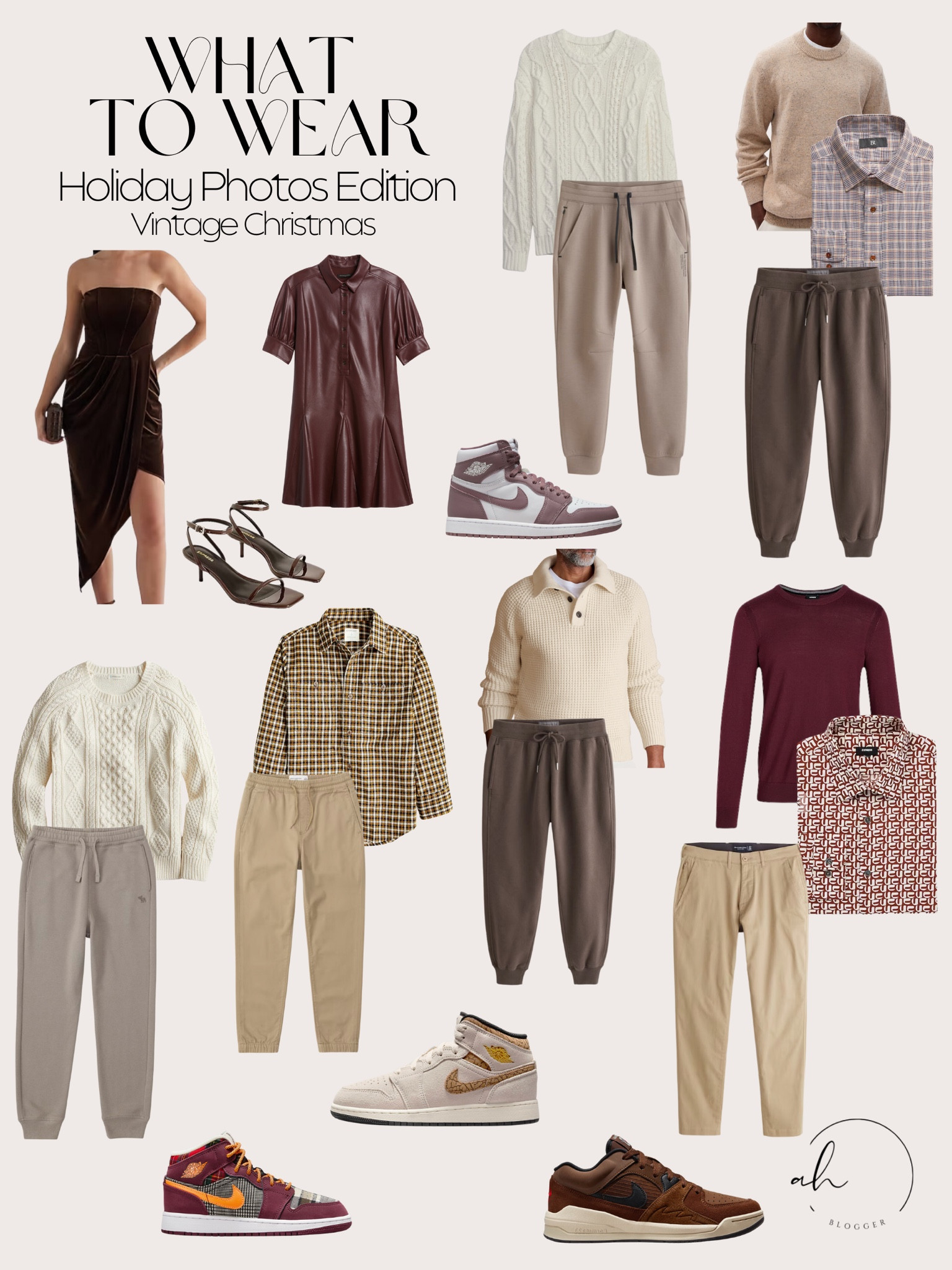 Vintage Christmas Family Photo Edition!
Nike, Jordan, strap heels, joggers, khakis, chinos, sweaters, velvet dress, leather dress, button up shirts.

#LTKHoliday #LTKGiftGuide #LTKshoecrush
