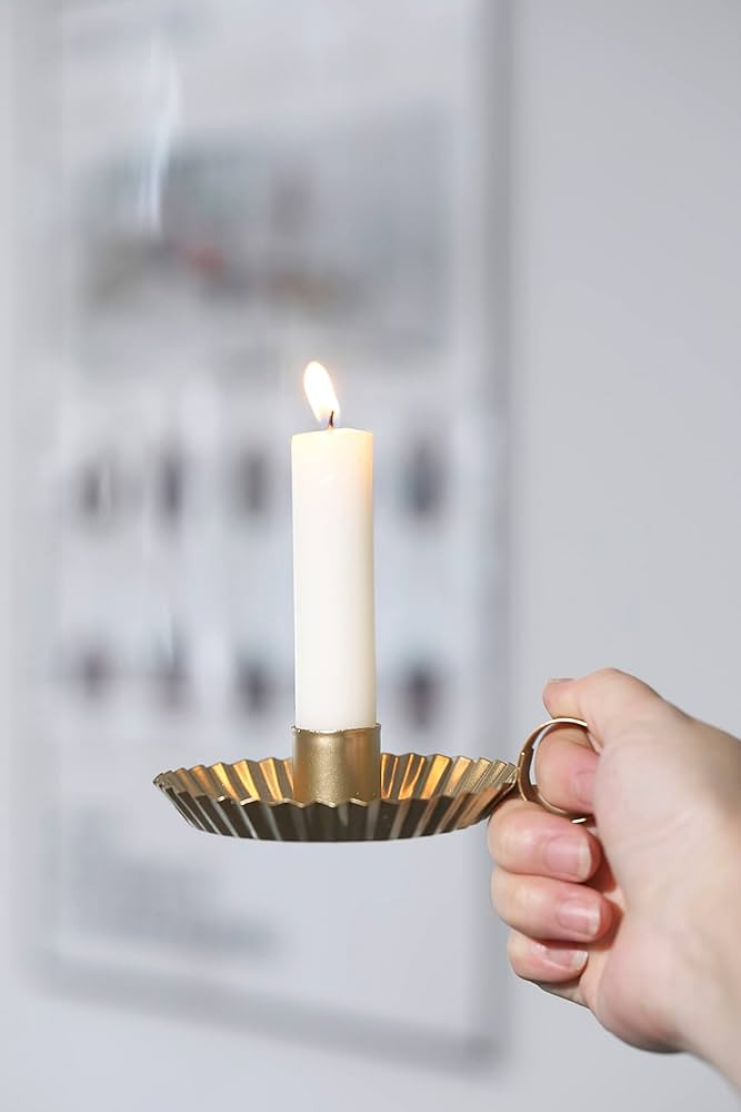 DN DECONATION Gold Candlestick Holders, Taper Candle Holders, Small Iron Candle Holder, Metal Can... | Amazon (US)