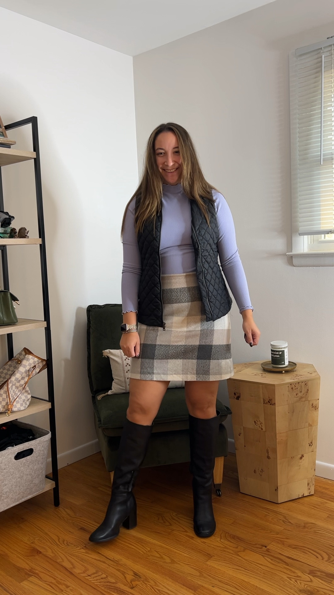 I love this time of year. So many skirts and boots options to choose from. This outfit is great for the office or heading out to grab brunch with friends 🤍

#falloutfits #howtostyleaskirt #skirtideas #loft

#LTKSeasonal #LTKHoliday #LTKmidsize