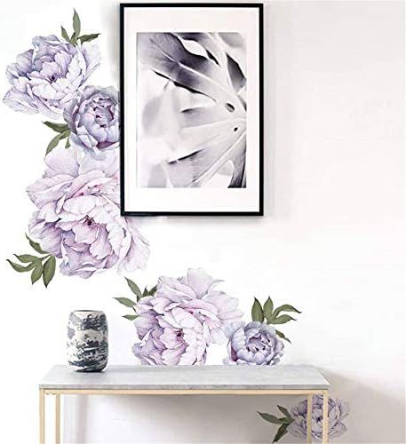 Wall stickers subshrubby peony flower wall stickers home decoration living room decoration childr... | Amazon (CA)