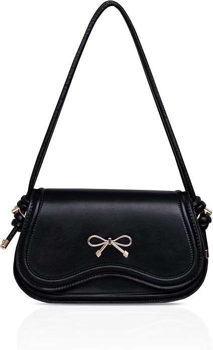 Shoulder Bag for Women Y2K Trendy Purse Vegan Leather Hobo Handbags Clutch Saddle Bag with Remova... | Amazon (US)