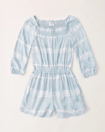 smocked romper | abercrombie kids US