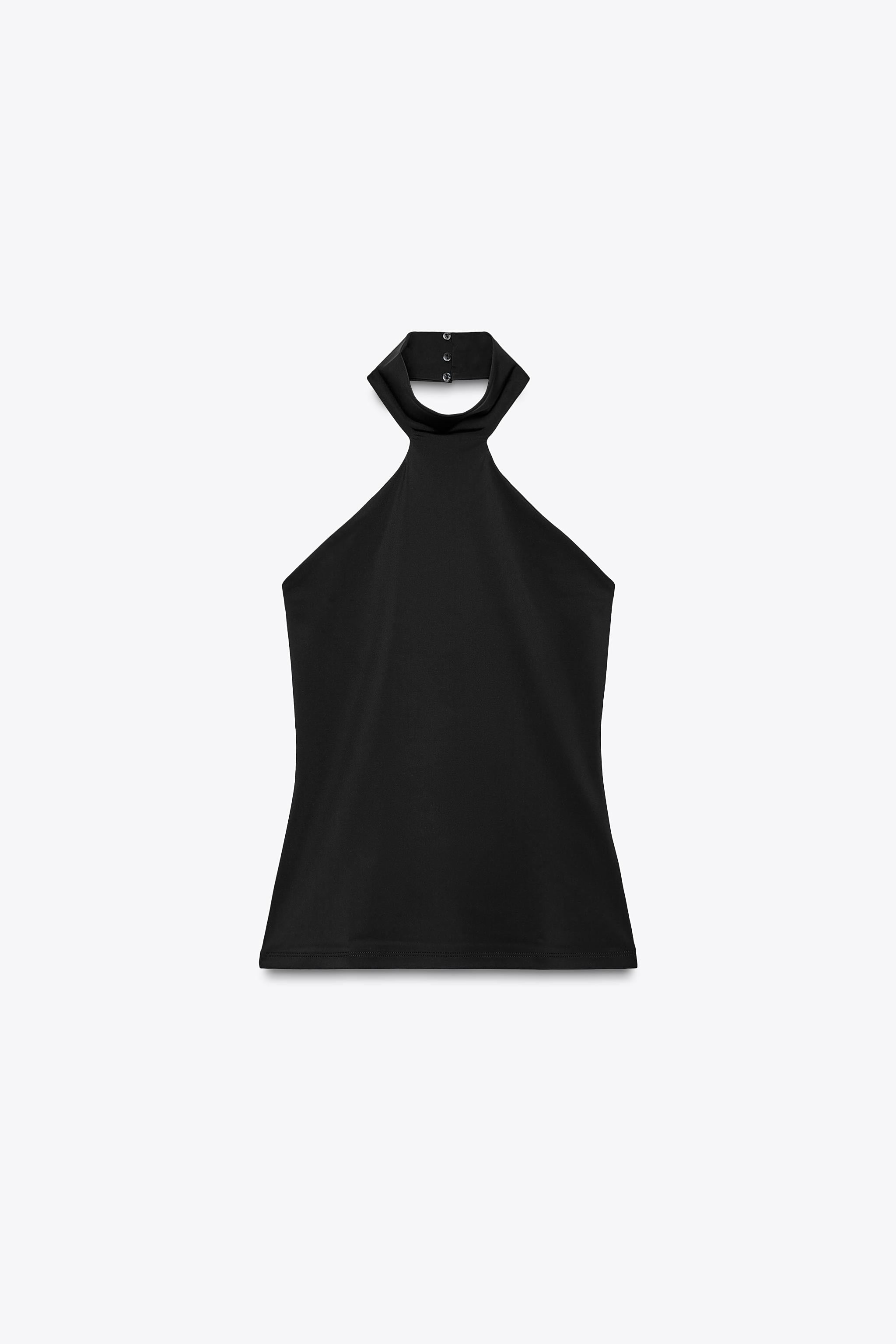 POLYAMIDE HALTER TOP | Zara US