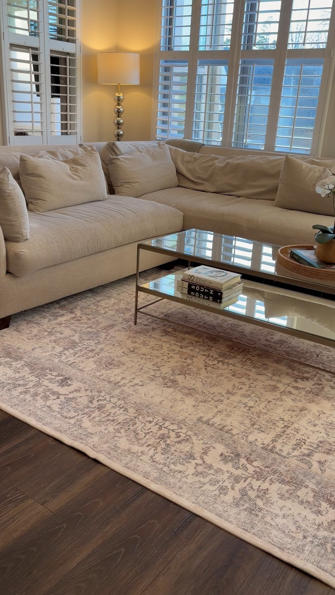 New rug is linked 🤍
I shared everything I could here. The sofa link is a similar style- mine is Robin Bruce Sylvie with Crypton fabric.

neutral rug • living room decor • modern traditional • family room inspiration

#LTKHome