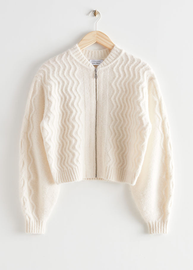 Zigzag Stitch Cardigan | & Other Stories US