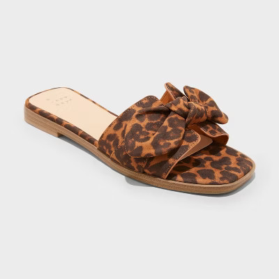 Women's Maple Bow Flat Sandals - A New Day™ | Target