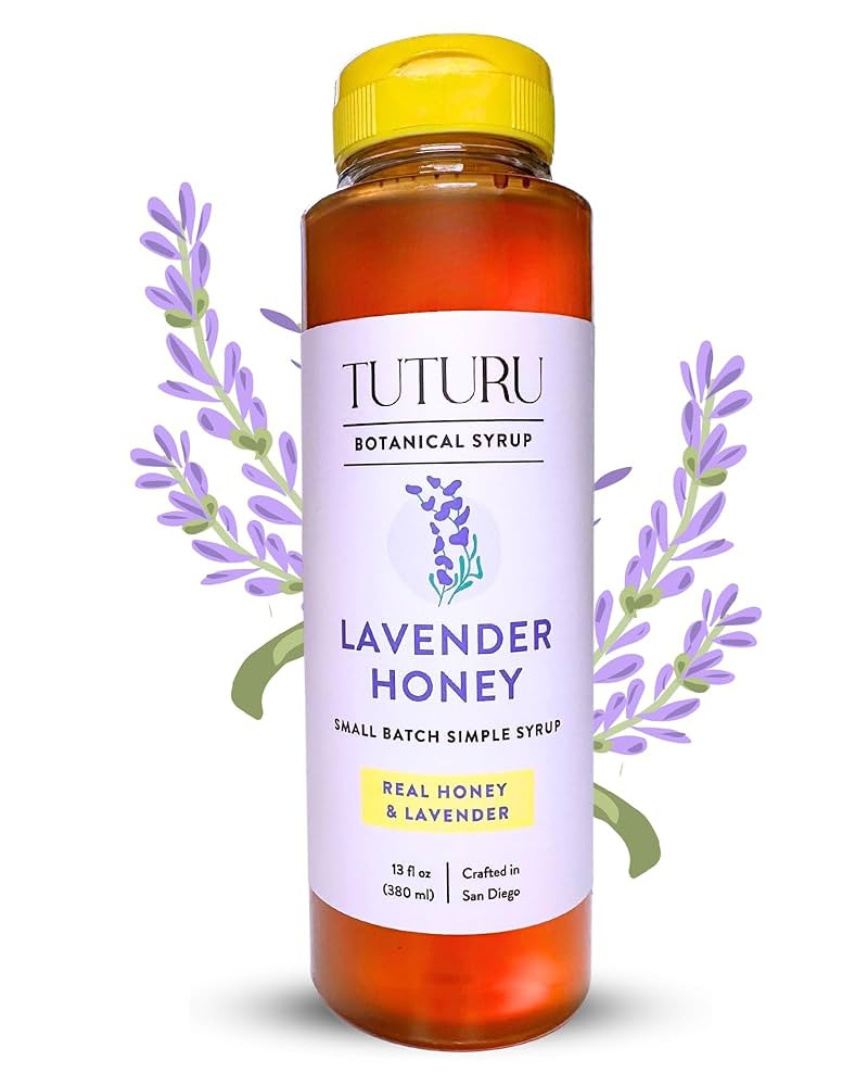 Lavender Honey Simple Syrup for Coffee, Cocktails, Tea, Matcha - Clean Simple Syrup with Real Lav... | Amazon (US)
