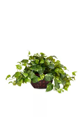 Nearly Natural Pothos Silk Plant and Decorative Vase | Belk