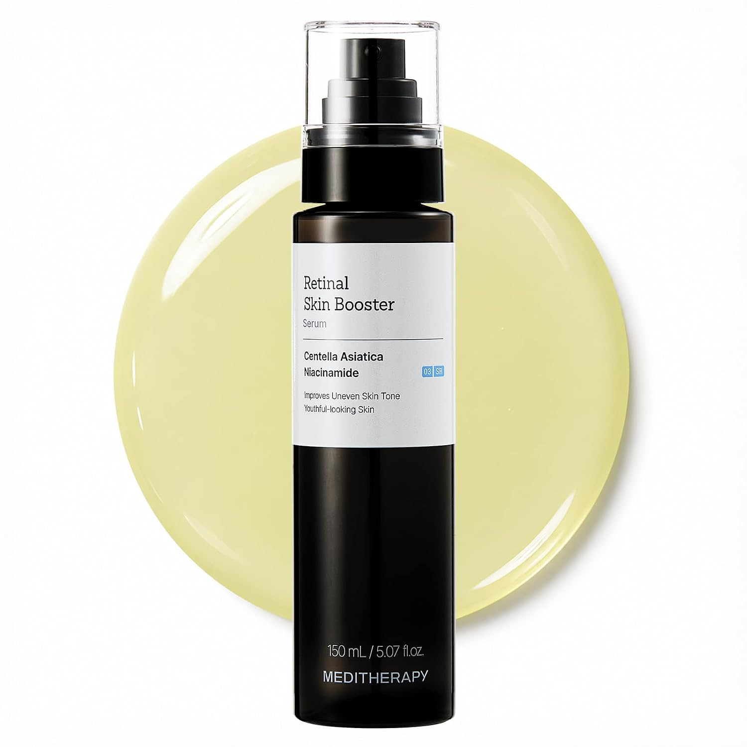 MEDITHERAPY Retinal Skin Booster Serum - Advanced Retinol Serum for Face - Hydrating and Firming Facial Serum for Uneven Skin Tone & Fine Lines - Youthful Radiant Glow with Retinaldehyde - 5.07 fl.oz | Amazon (US)