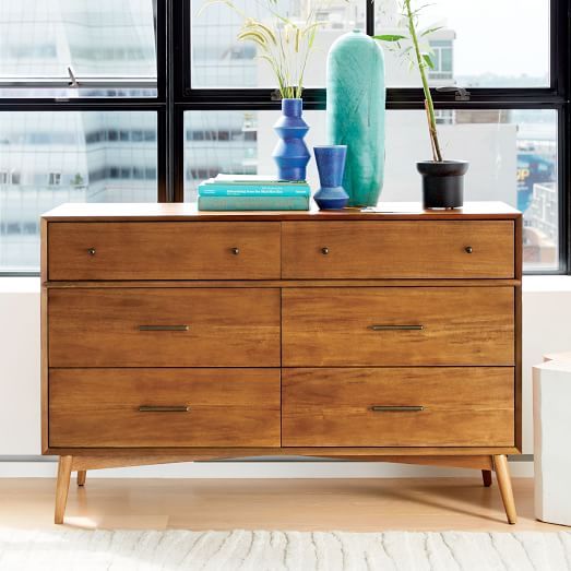 Mid-Century 6-Drawer Dresser - Acorn | West Elm (US)