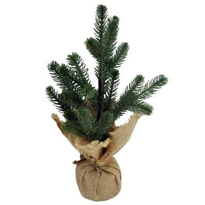 Burlap Wrapped Flocked Christmas Tree Green - Wondershop™ | Target