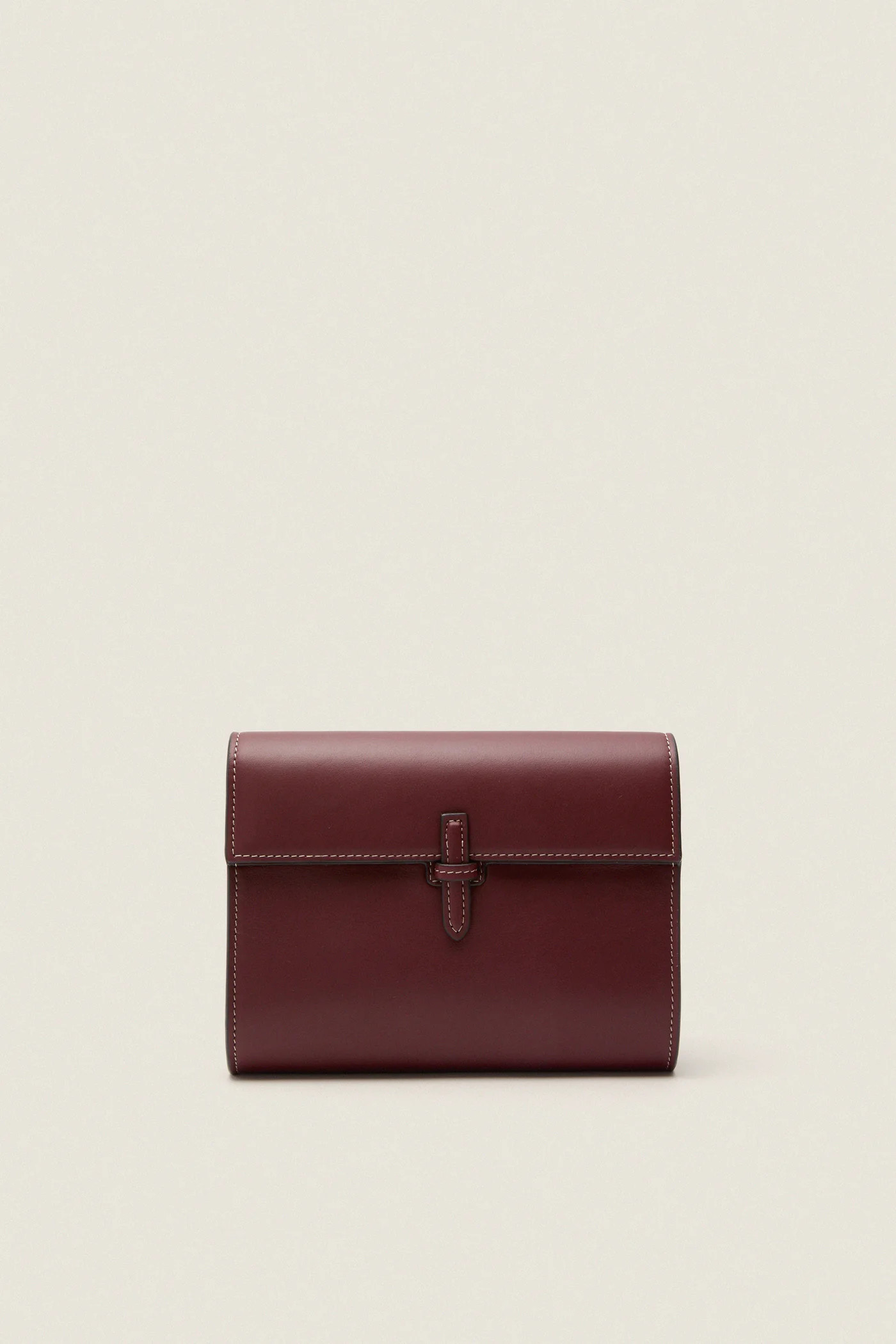 Burgundy Small Soft Napa Clutch | Tuckernuck (US)