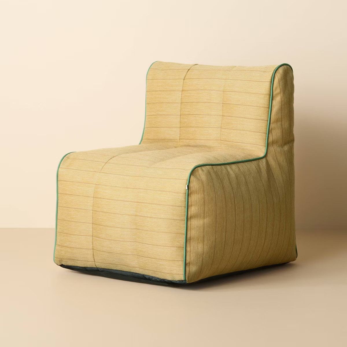 Natural Stripe with Green Trim Armless Outdoor Patio Cushion Chair - Hearth & Hand™ with Magnol... | Target