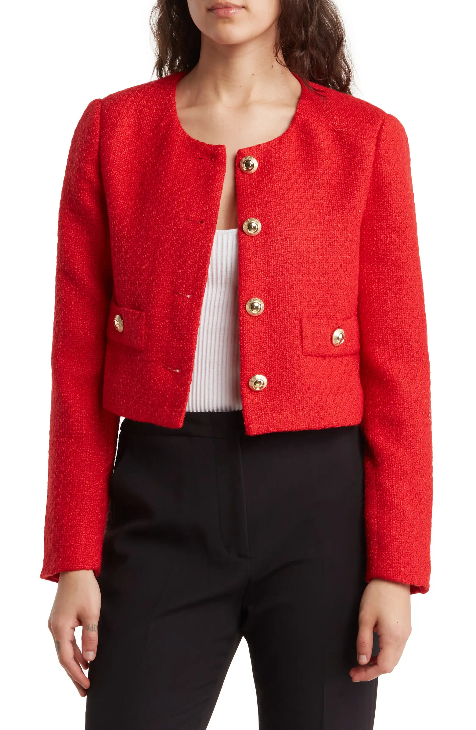 Crop Tweed Jacket | Nordstrom Rack