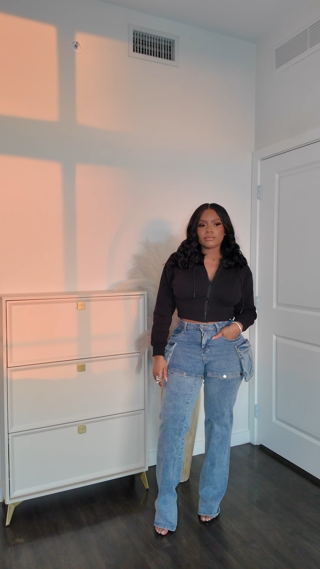 I’m wearing a size medium. Cargo jeans, jeans, denim, shorts, spring outfit, spring fashion, jacket, 

#LTKMidsize #LTKFindsUnder50 #LTKStyleTip