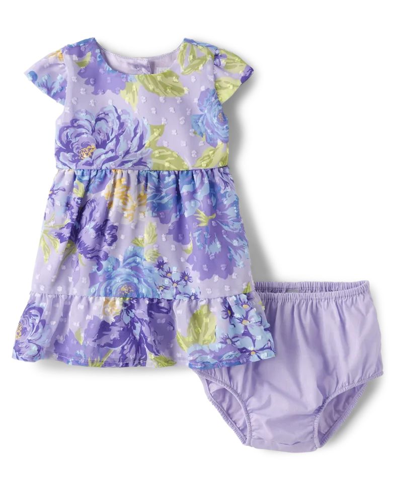 Baby Girls Mommy And Me Floral Tiered Dress - whirlwind | The Children's Place
