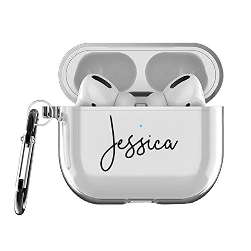 MARBLEFY Personalized AirPod 3 Case with Keychain Running Strap, Customized Name Clear AirPods 3r... | Amazon (US)