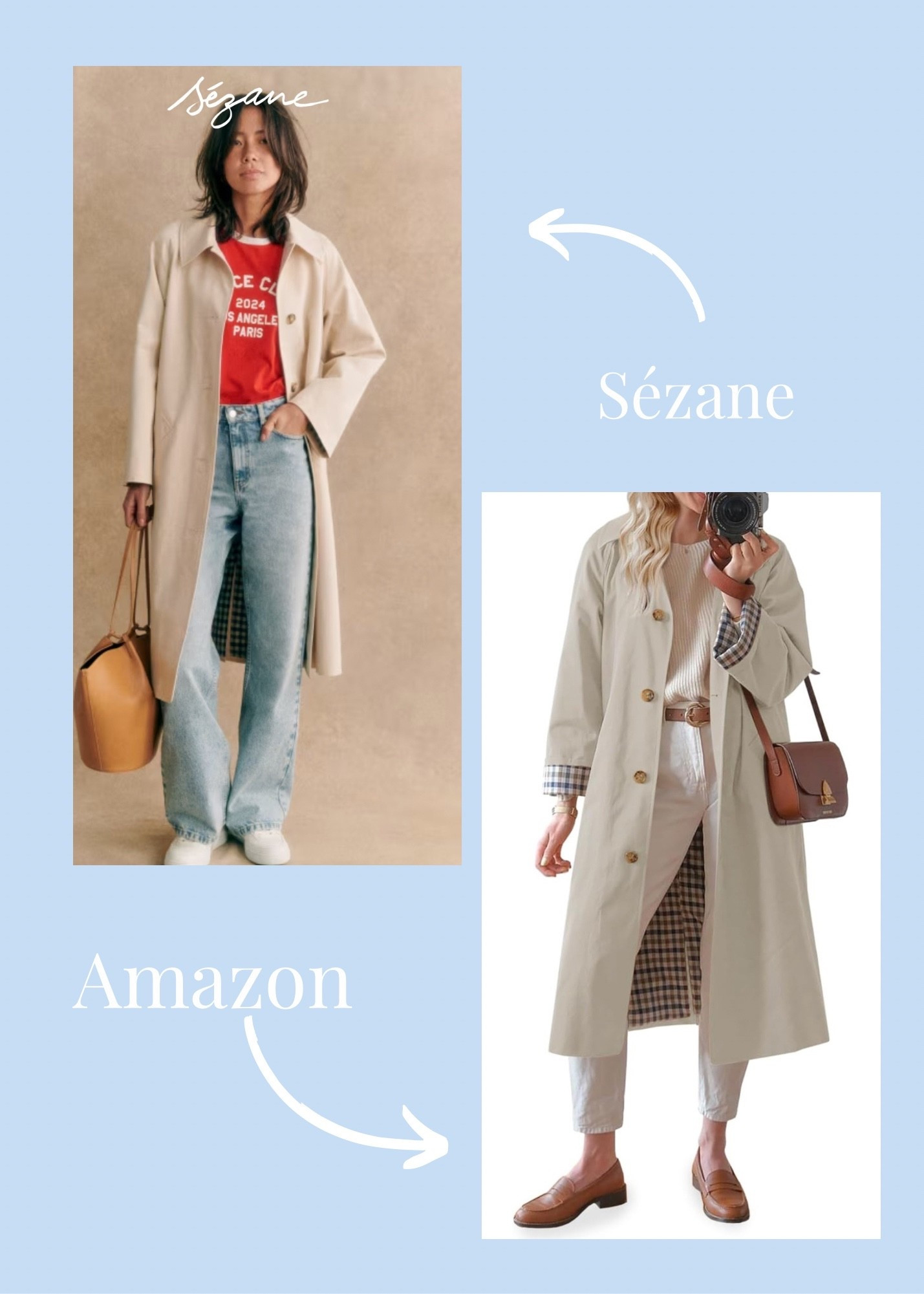 The viral look for less 🤎✨ This Amazon trench coat gives the same timeless Parisian vibes as the Sézane favorite — effortless, elegant, and under budget.

#Sezane #SezaneStyle #trenchcoat #Amazonfashion #Amazonfinds #Amazonstyle #lookforless #dupealert #fashiondupe #affordablefashion #budgetfriendlyfinds #PinterestOutfits #LTKstyle #LTKfinds #fallstyle #fallfashion #capsulewardrobe #wardrobestaples #classicstyle #timelessstyle #Parisianstyle #chicstyle #modernclassic #elevatedbasics #minimalstyle #falloutfitideas #fashionfavorites #OOTDinspo #falltrends #outerwearinspo #LTKfashion #styleinspo #fashiontrends #fashionmusthaves #fallcapsule #Pinterestfashion #closetessentials


#LTKStyleTip #LTKFindsUnder50 #LTKSeasonal