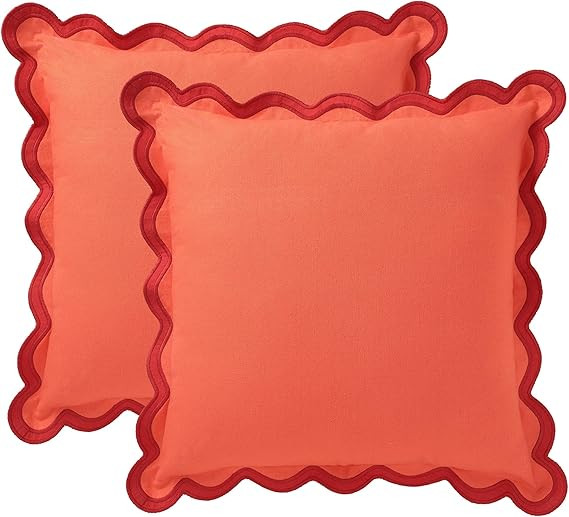 Folkulture Christmas Throw Pillow Covers for Couch, 18x18 Decorative Pillows for Living Room, 100... | Amazon (US)