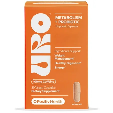 O Positiv URO Metabolism + Probiotic Capsules for Weight Management, Appetite Control & Energy, 30 Count | Walmart (US)