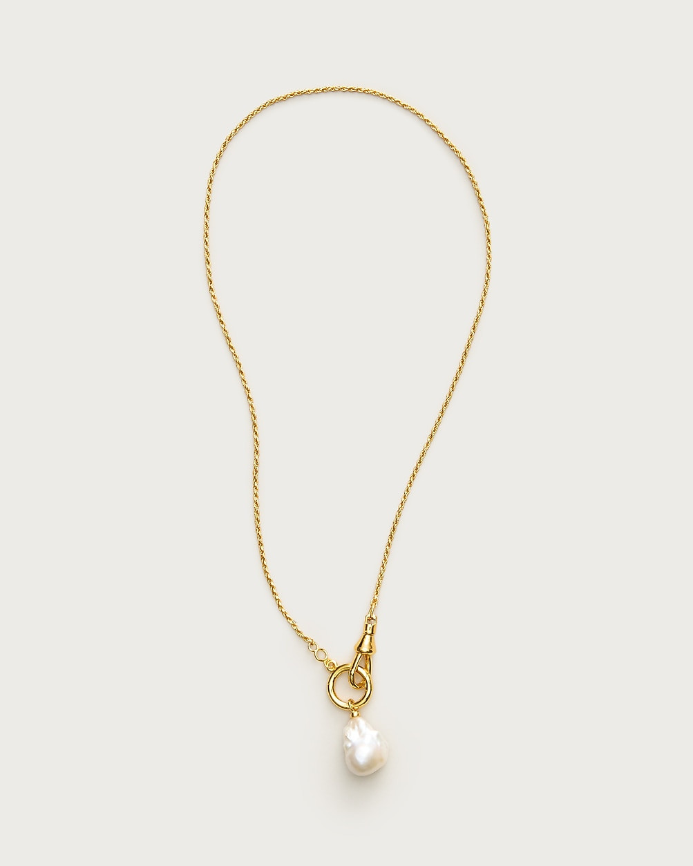 Carabiner pearl necklace | J. Crew US