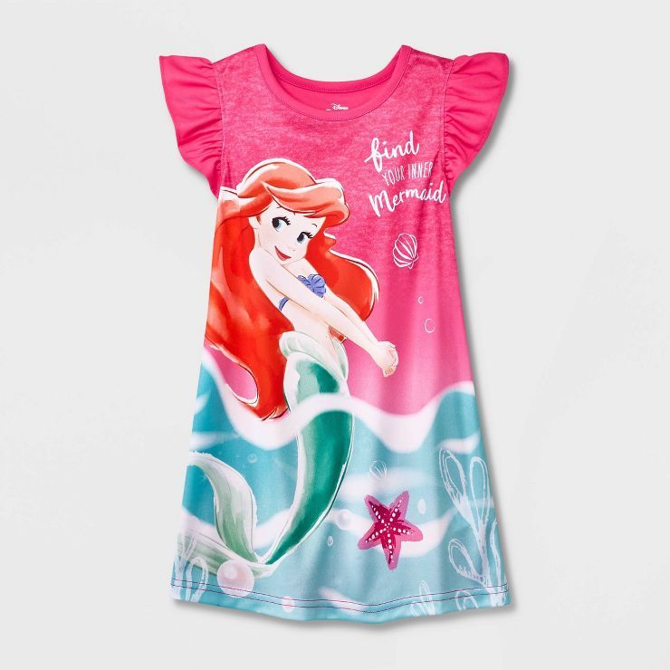 Toddler Girls' Disney Princess The Little Mermaid NightGown - Pink | Target