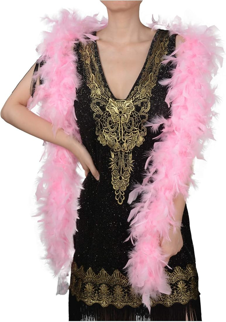 Ws&Wt 2 Yards 60 Grams Turkey Chandelle Feather Boa for Party | Amazon (US)