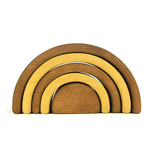 Rainbow Stacker Montessori Toys Wooden Toys Wooden rainbow Stacker montessori materials Learning ... | Amazon (US)