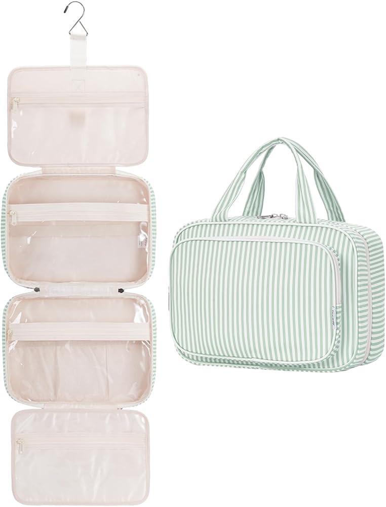 Narwey Large Hanging Travel Toiletry Bag for Women Wash Bag Cosmetics Makeup Bag Organizer for Fu... | Amazon (UK)