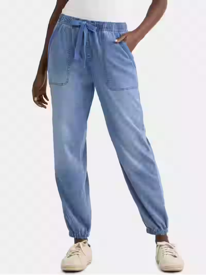 Time and Tru Women's High Rise Parachute Jogger, 28" Inseam, Sizes XS-XXXL | Walmart (US)