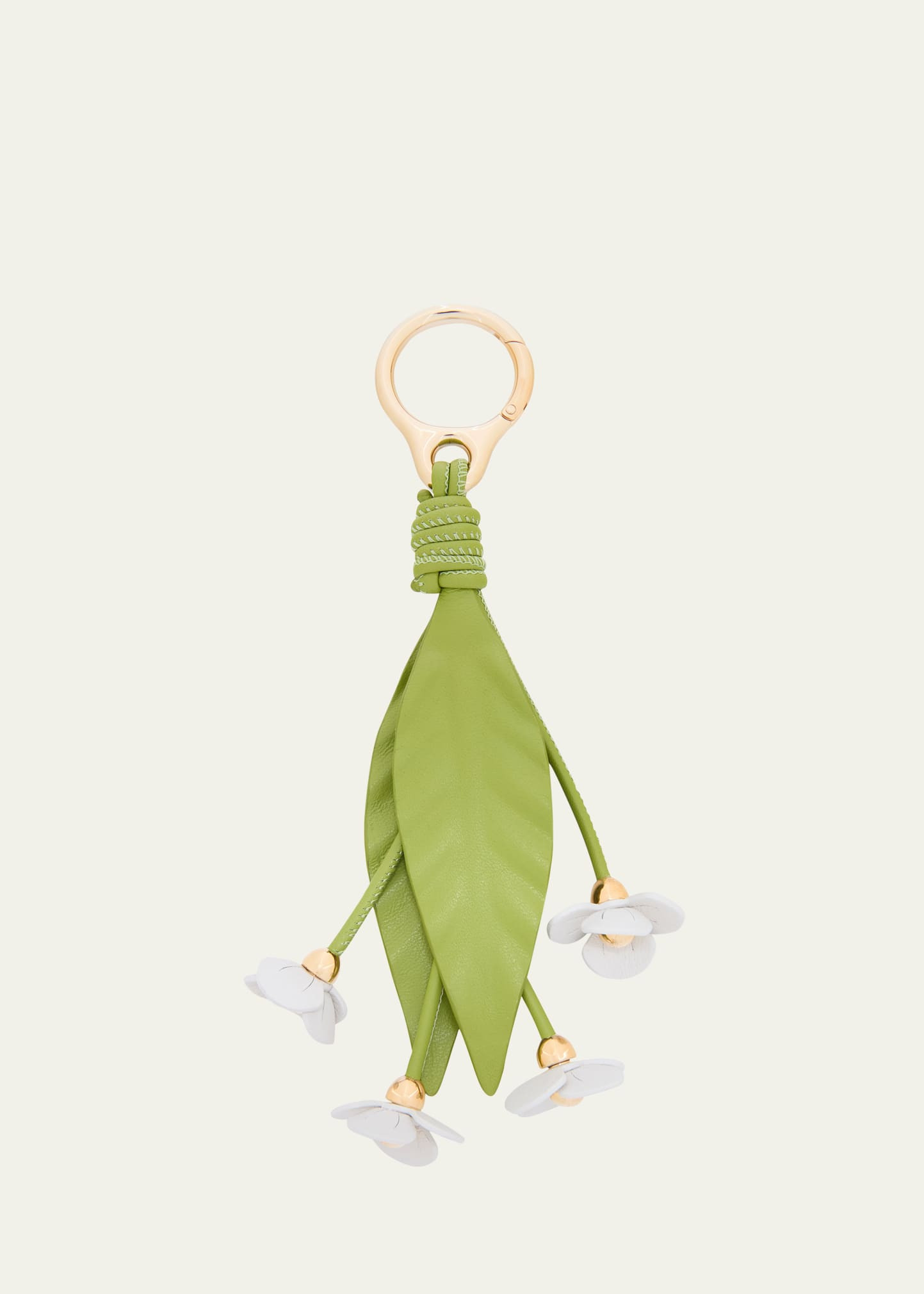 Loewe Strawberry Flower Bag Charm in Calfskin Leather | Bergdorf Goodman