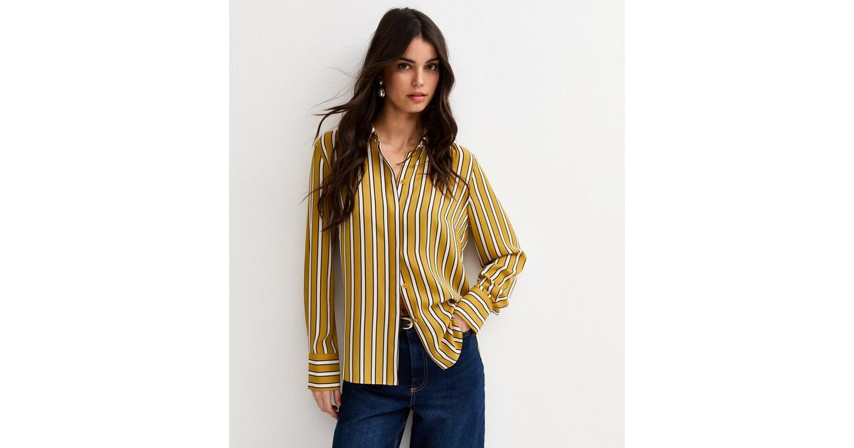 Green Striped Claire Shirt | New Look | New Look (UK)