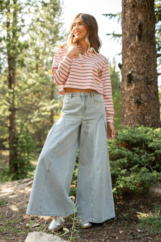 Lexie Wide Leg Jeans | Pink Lily