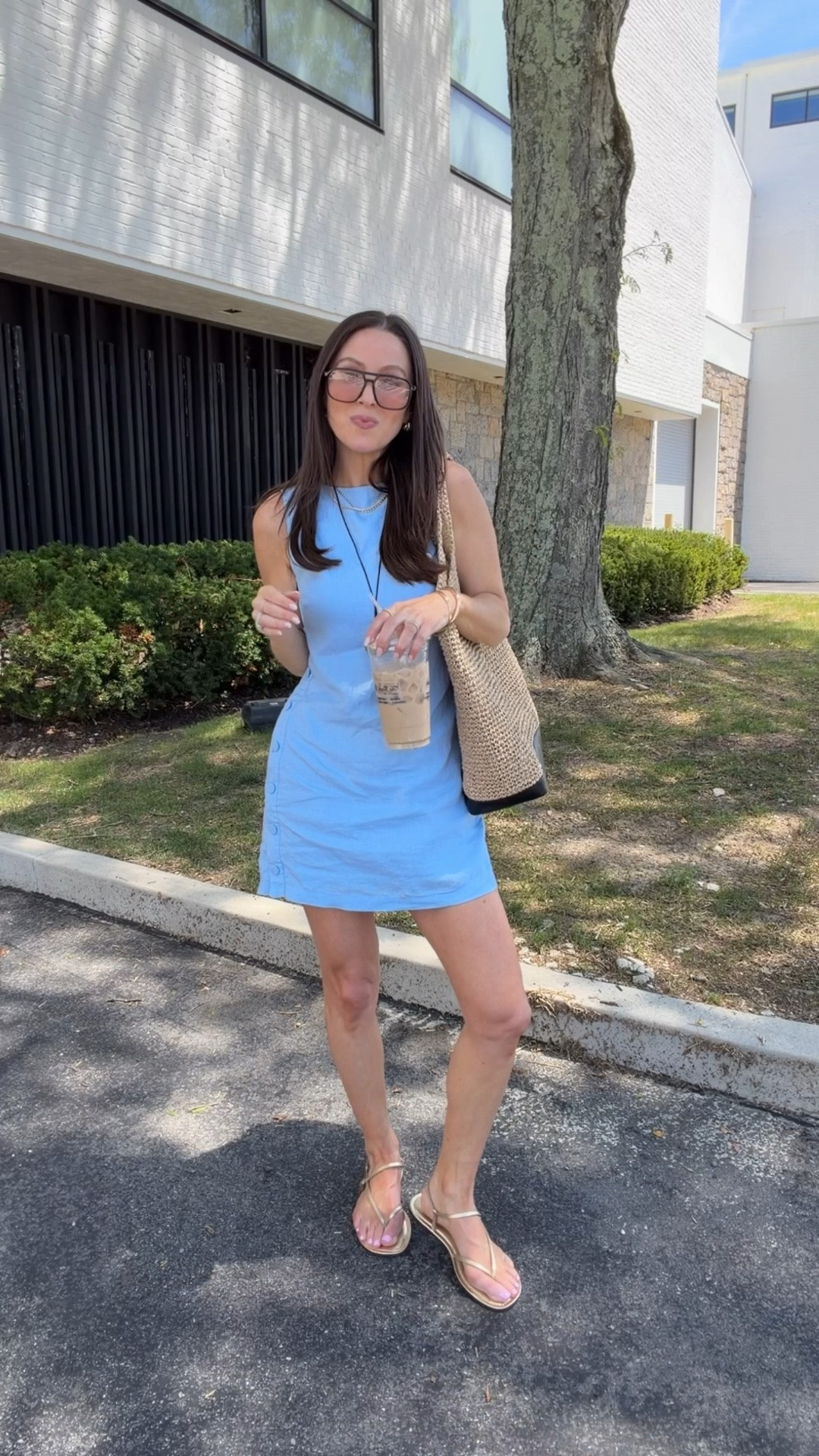 This is the best dress to have for hot days — and vacation, too! You could also do this with a woven or summer flat or a heel! 

Dress runs true to size and has a cute scoop back but you can wear a regular bra which is great. I’m in the regular length and I’m 5’5 and a half. 

Shoes are true to size and linked my exact bag and accessories, too! 

Love this bag it can fit soooo much and it perfect for the pool and beach, too.

#LTKootd #LTKOver40 #LTKSeasonal