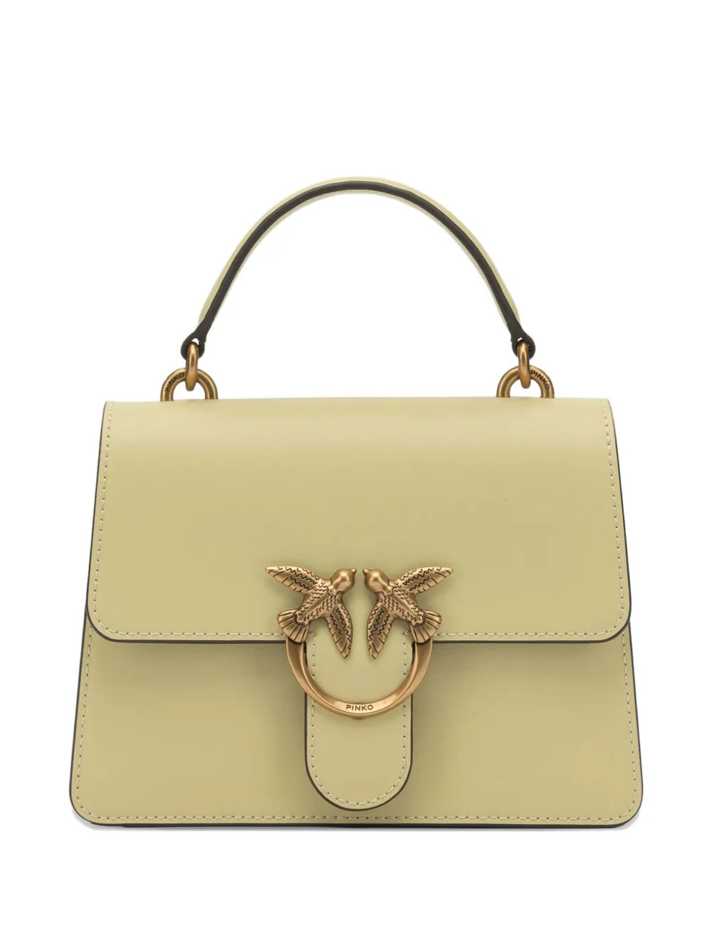 PINKO mini Love leather satchel bag - Green | Farfetch Global